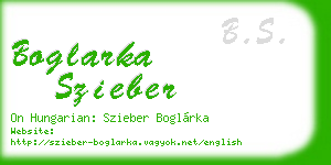 boglarka szieber business card