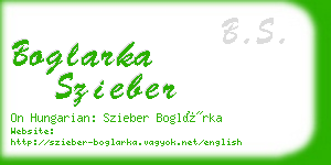 boglarka szieber business card